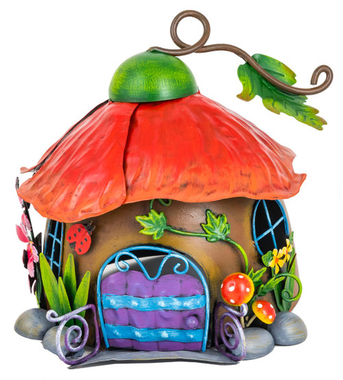 Fairy House - Red Flower Roof