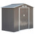Metal Garden Shed with Double Doors 7x4ft - Grey