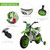 Motorcycle with Training Wheels Green 12V Electric Ride On