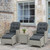 Bramblecrest Wentworth Rattan Recliner Set with 2 Footstools & Side Table