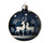 Glass Decorative Midnight Blue Reindeer Bauble
