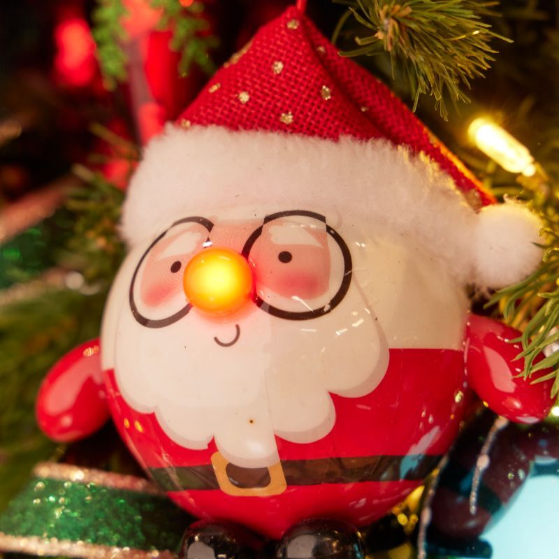 Cute light-up Santa bauble