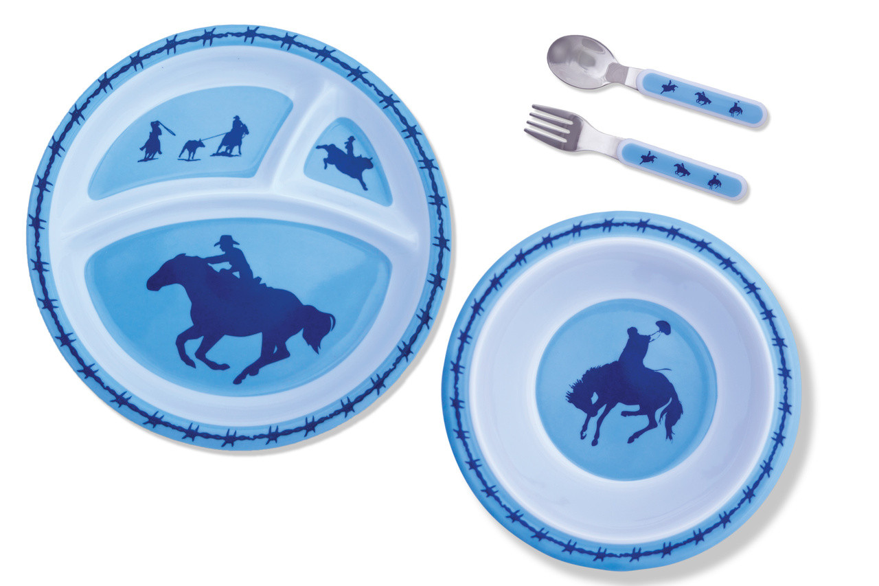 Kids 4 Piece Blue Dinner Set Buy Kids 4 Piece Dinner Set Kids Western