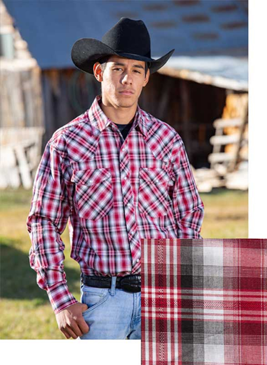 Red and white sales western shirt