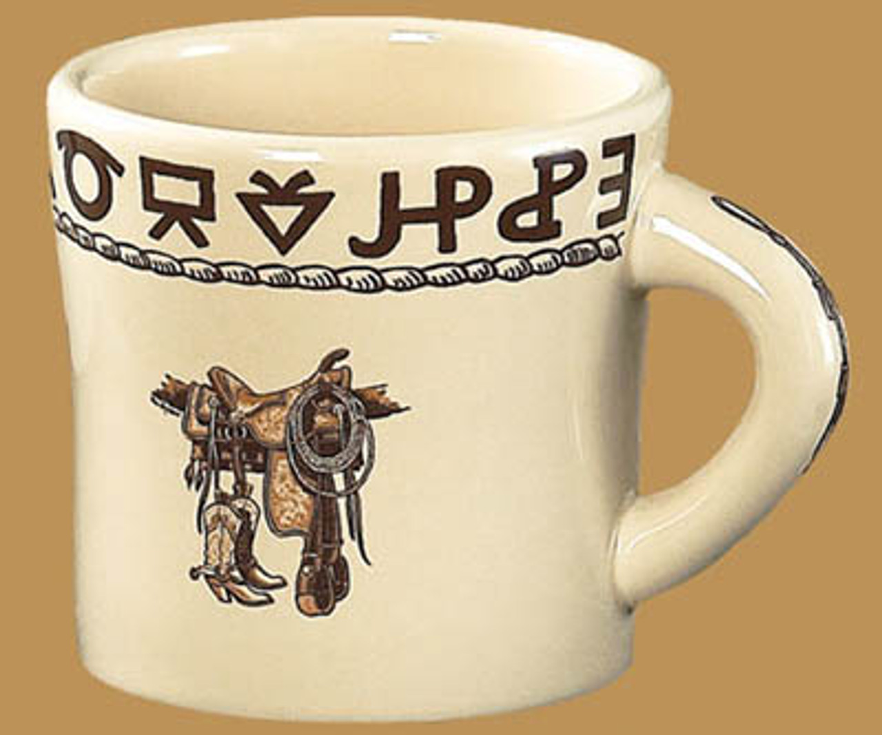 Vintage Hold Your Horses Western Cowboy Front & Back Coffee Mug