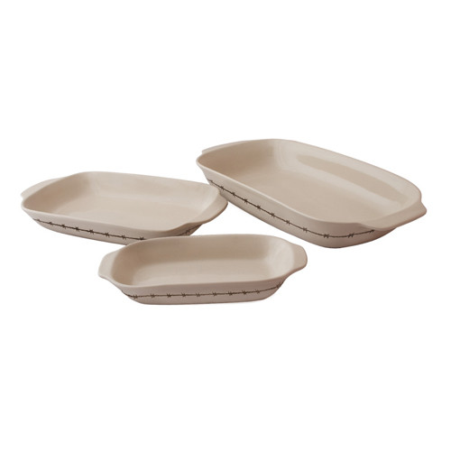 Barbwire Baking Dishes (Set of 3) Barbwire Baking Dishes (Set of 3)