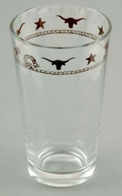 Western Water And Iced Tea Glasses Ropes Stars And Longhorns 20 Oz 4 Pieces Buy Western Water