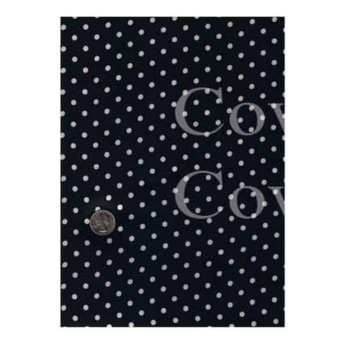 Wild Rag Charmeuse Dots 1/8 inch White Dot On Black