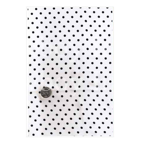 Wild Rag Charmeuse Dots 1/8 inch Black Dot On White