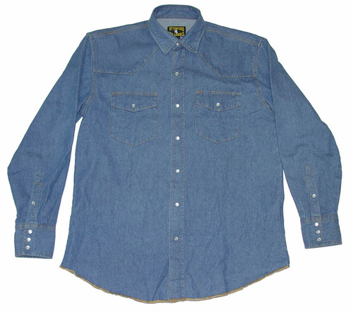 FDP Blue Dark Wash Denim Western Shirt - Barbanera