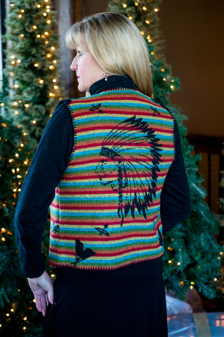 Black Indian Dream Serape West Vest