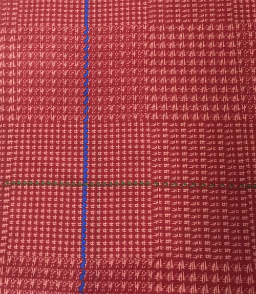 Red Plaid Silk Scarf