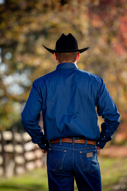 Oxford Western Shirt (With Pearl Snaps) - Wyoming Traders