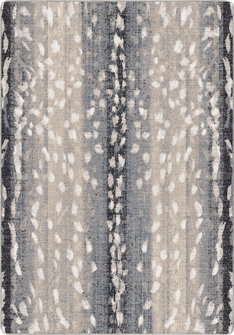 American Dakota Emery Axis Hide Gray rug with irregular pale spots, soft gray shading and a darker central line