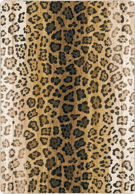 American Dakota Mafaldi Jaguar Gold rug with dark jaguar-like rosettes across a golden field fading lighter at the edges