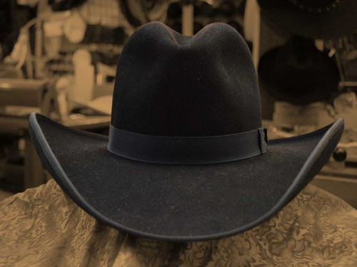 Black Wide Band Cowboy Hat