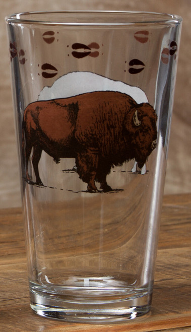 Bison Drinking Glasses, 16 oz — Set of 4