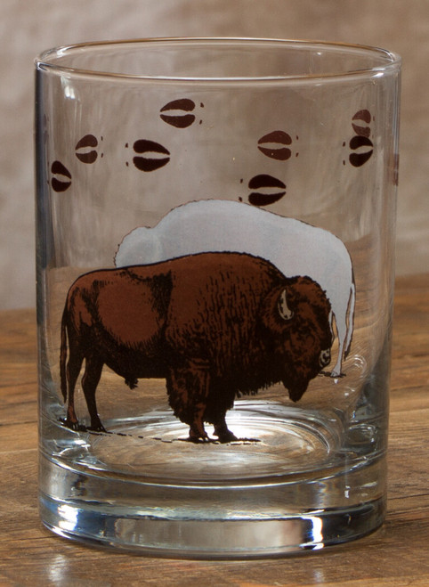 Bison Whiskey Glasses, 14 oz — Set of 4