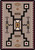 American Dakota Thunderstorm Mid rug with black stepped geometry, cream outlines and burgundy sawtooth borders