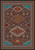 American Dakota Persian Southwest Brown rug with colorful diamond medallions, turquoise corners and layered borders