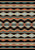 American Dakota Medicine Dark rug with turquoise, cream and rust geometric bands on a dark ground