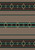 American Dakota Old Timer Turquoise rug with cream diamond outlines and thin turquoise lines across muted brown bands