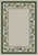 American Dakota Evergreen Sandstone rug with a light neutral lattice center, pinecone border and muted green edging