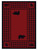 American Dakota Bear Refuge Red rug with black bears on an open red field and red-and-black checked borders