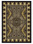 American Dakota Trader Blanket rug with cream, gold and dark stepped geometry on taupe inside a bold repeating border