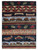 American Dakota Wilderness Trek Multi rug with horizontal bands of wildlife, canoes, outdoor travel scenes and earthy geometry