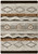 American Dakota Brand New Old School Earthenware rug with brushstroke-like neutral bands and outlined geometric motifs