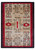 American Dakota Teec Nos Crush Red rug by Randy L. Barton with fine geometric markings on cream and red side bands