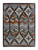 American Dakota Shake Your Shawl Distressed Harvest rug with faded gray-and-cream diamonds, dark outlines and muted orange accents