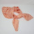 Charmeuse 3/8″ Orange Dot on White Charmeuse 3/8″ Orange Dot on White