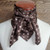 Charmeuse 3/8″ Tan Dot on Chocolate Charmeuse 3/8″ Tan Dot on Chocolate
