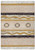 American Dakota Brand New Old School Spirit rug with golden yellow, cream and gray-brown wave-like bands and outlined motifs