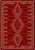 American Dakota Stillwater Jewel rug with fine elongated diamond outlines and small geometric borders across a deep red field