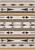 American Dakota Tucson Pass Maize rug with dark angular motifs and narrow cream, taupe and gold horizontal bands