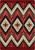 American Dakota Seeker Fire Brick rug with cream diamond medallions and crosses surrounded by jagged red, brown and cream bands
