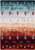 American Dakota Brushfire Autumnscape rug with small leaf-like motifs across weathered teal, cream, orange and deep red bands