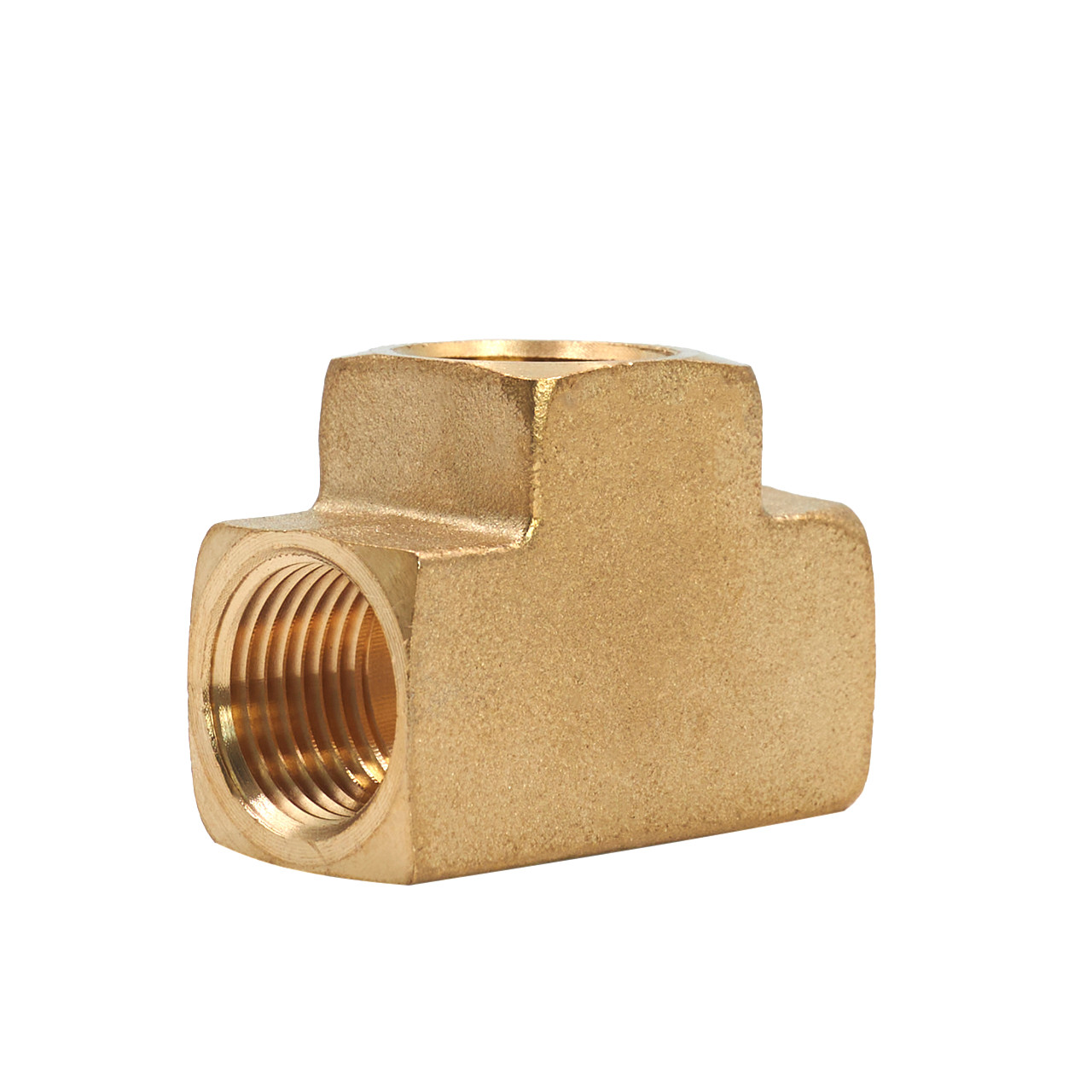 Vixen Horns 3/8" NPT Male To Two 3/8" NPT Female Brass Tee Fitting - VXA7638