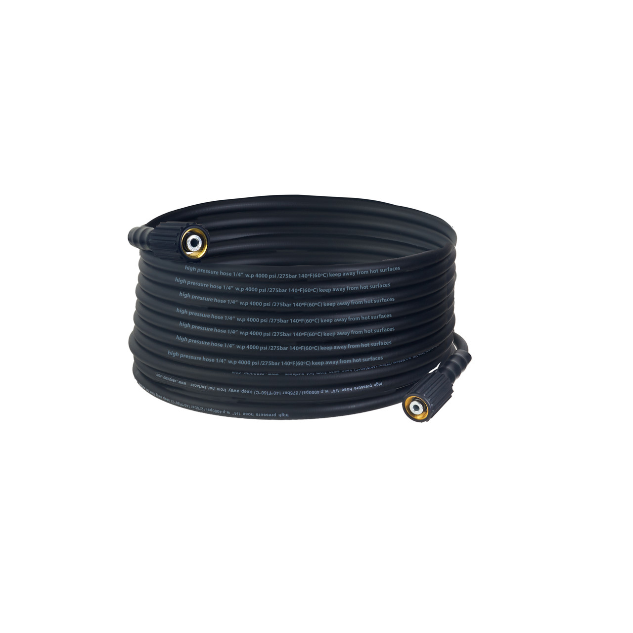 1/4-in Cold Water Black Hose, 4000 psi, M22 Connector