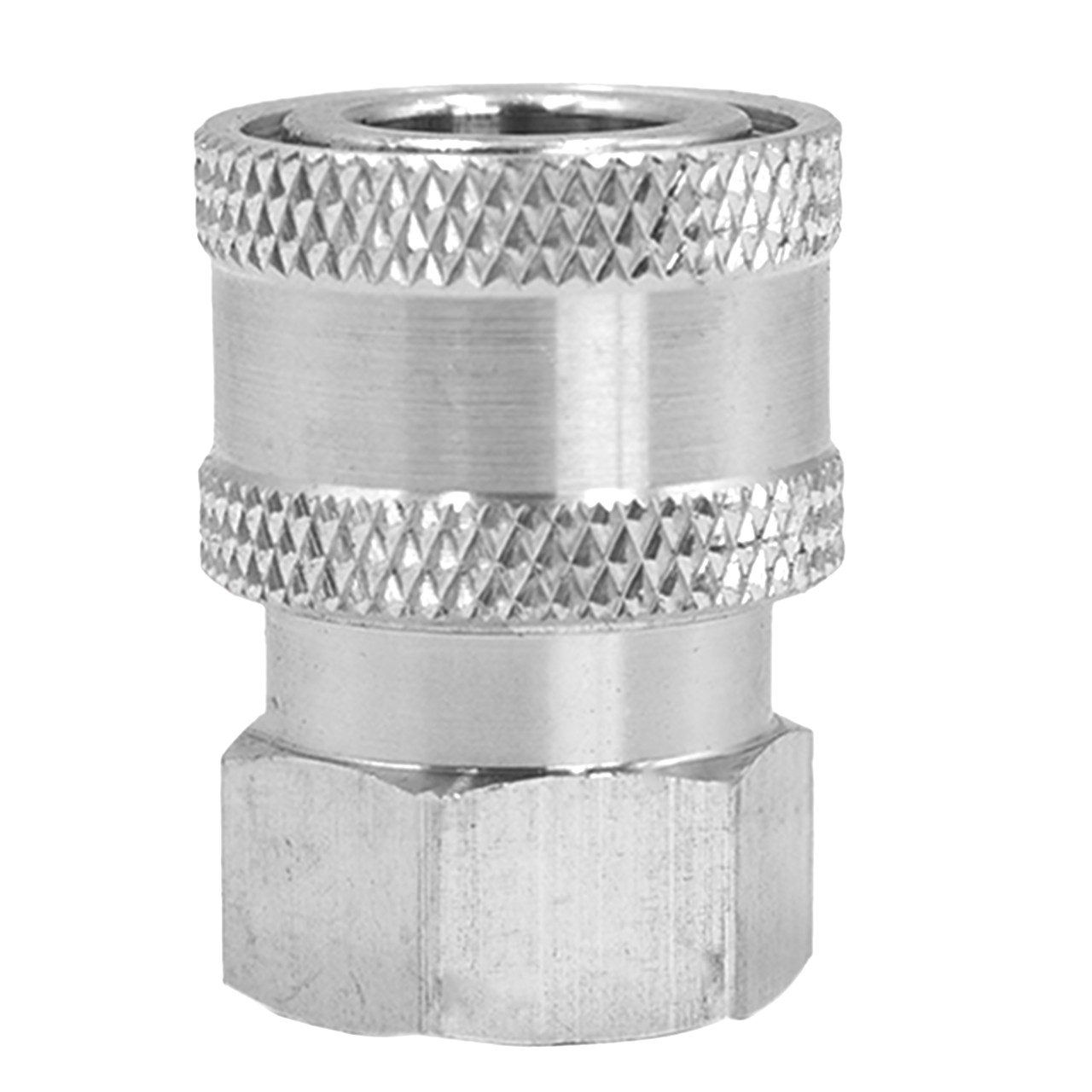 1/2-in Female NPT to 1/2-in Quick-Connect Socket Stainless-Steel Adapter