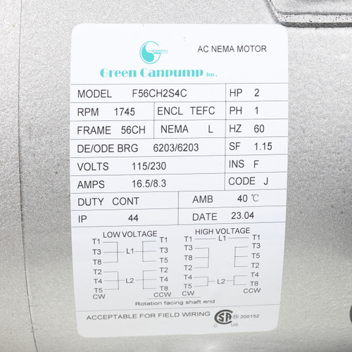 Canpump Electric Pressure Washer: 2 hp Motor 115 V, Triplex Pump