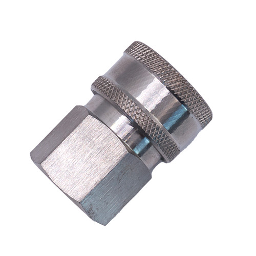 1/4-in Female NPT to 1/4-in Quick-Connect Socket Stainless-Steel Adapter