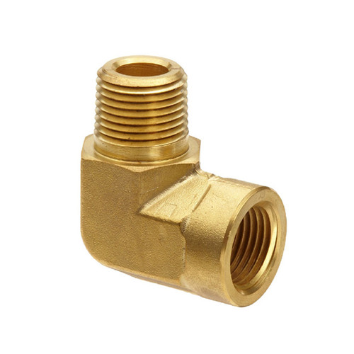 3/8-in Male NPT to 3/8-in Female NPT Brass Elbow, 90 deg