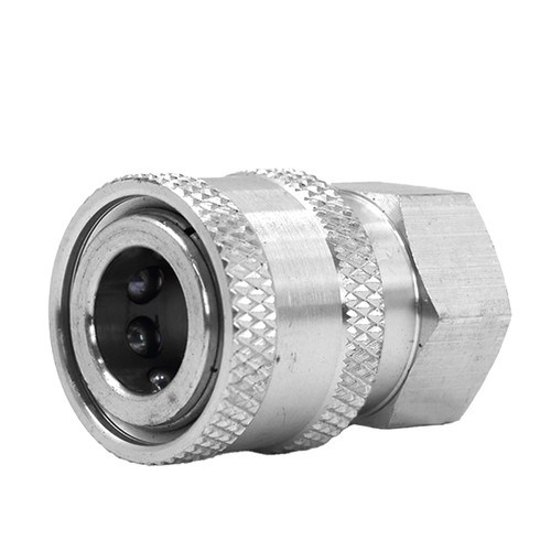 1/2-in Female NPT to 1/2-in Quick-Connect Socket Stainless-Steel Adapter