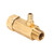 3/4-in Garden Hose to 1/2-in Male NPT Inline Water Filter - Brass Housing, Bypass Port