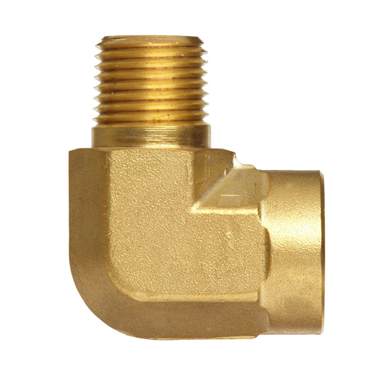 3/8-in Male NPT to 3/8-in Female NPT Brass Elbow, 90 deg