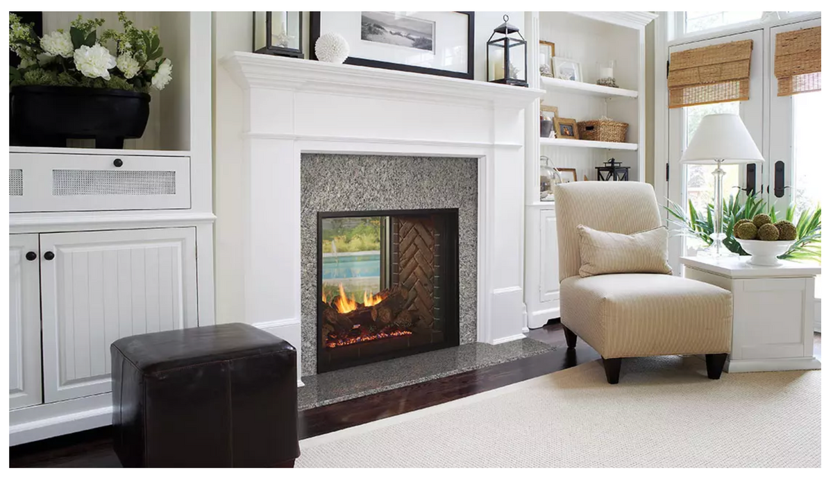 Majestic Fortress 36" Indoor/Outdoor See-Through Gas Fireplace